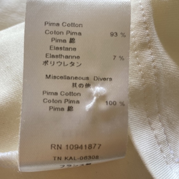 ANNE FONTAINE WHITE LONG SLEEVE TOP SHIRT BLOUSE 44 NEW 12 - Picture 10 of 11